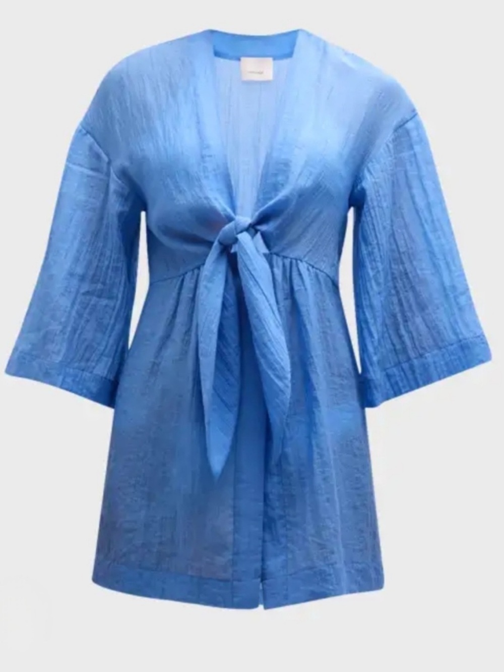 Cinq a Sept Ralpha Crinkled Mini Coverup in Endless Sky Size Large - Picture 3 of 10